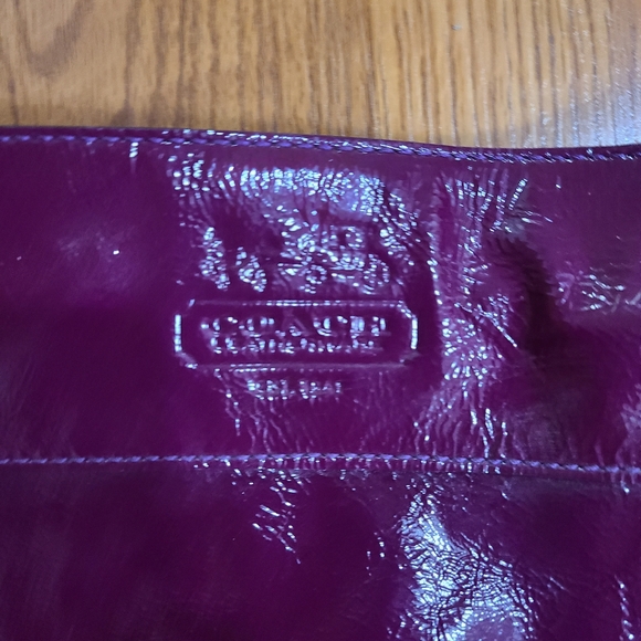 Coach Raspberry Patent Leather Bag - Picture 4 of 11